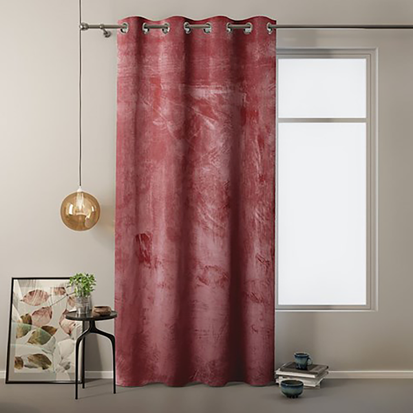 Ösenvorhang Velvet - Polyester - Rosa - 140 x 245 cm