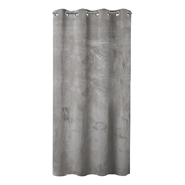 Ösenvorhang Velvet - Polyester - Silber - 140 x 245 cm