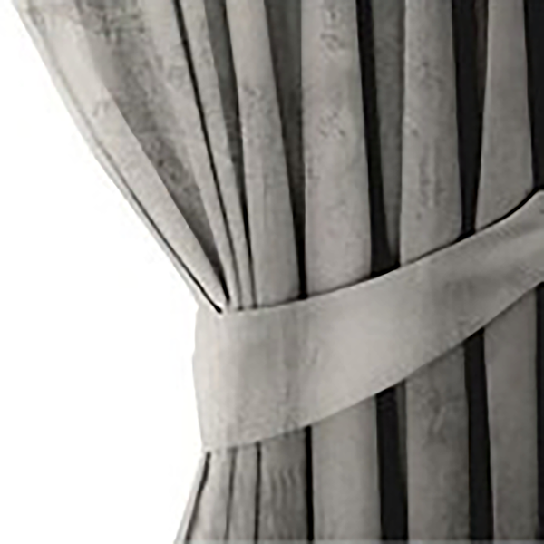 Ösenvorhang Velvet - Polyester - Silber - 140 x 245 cm
