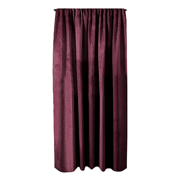 Vorhang mit Kräuselband Velvet - Polyester - Burgunderrot - 140 x 270 cm