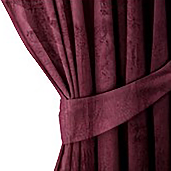 Vorhang mit Kräuselband Velvet - Polyester - Burgunderrot - 140 x 270 cm