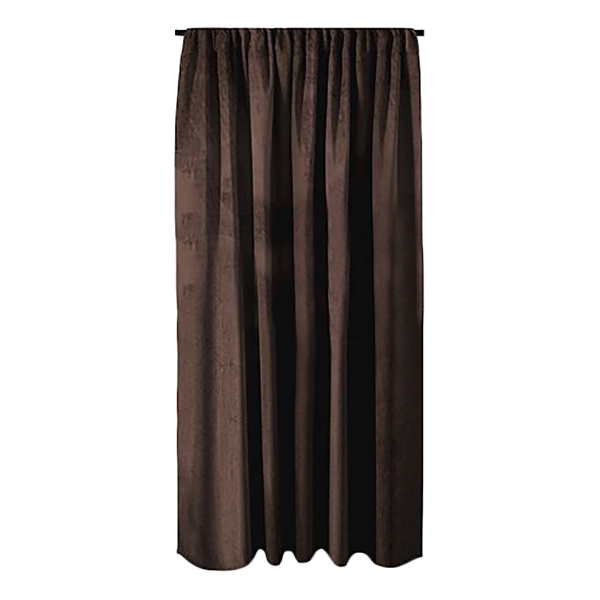 Vorhang mit Kräuselband Velvet - Polyester - Braun - 140 x 270 cm