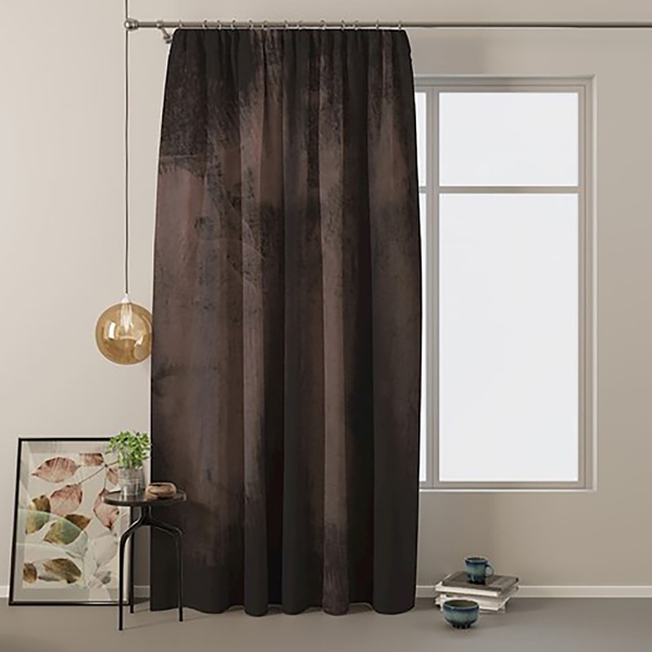 Vorhang mit Kräuselband Velvet - Polyester - Braun - 140 x 270 cm