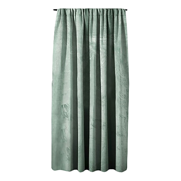 Vorhang mit Kräuselband Velvet - Polyester - Mint - 140 x 270 cm