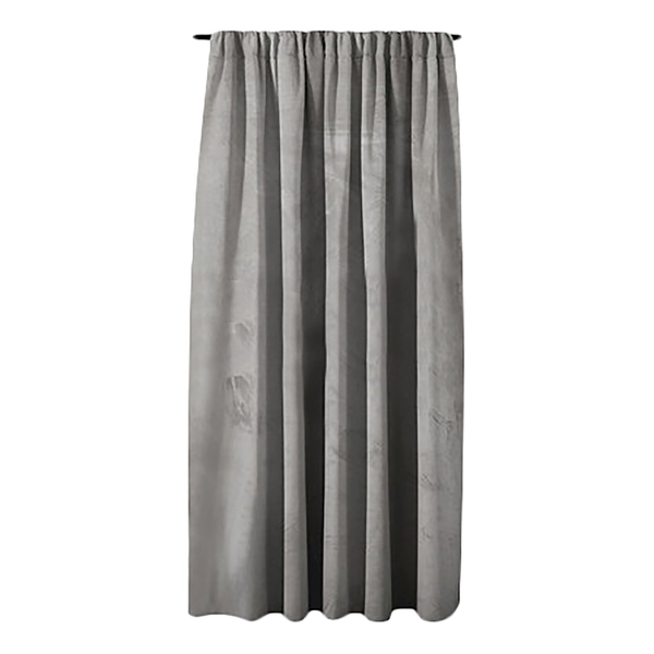 Vorhang mit Kräuselband Velvet - Polyester - Silber - 140 x 270 cm