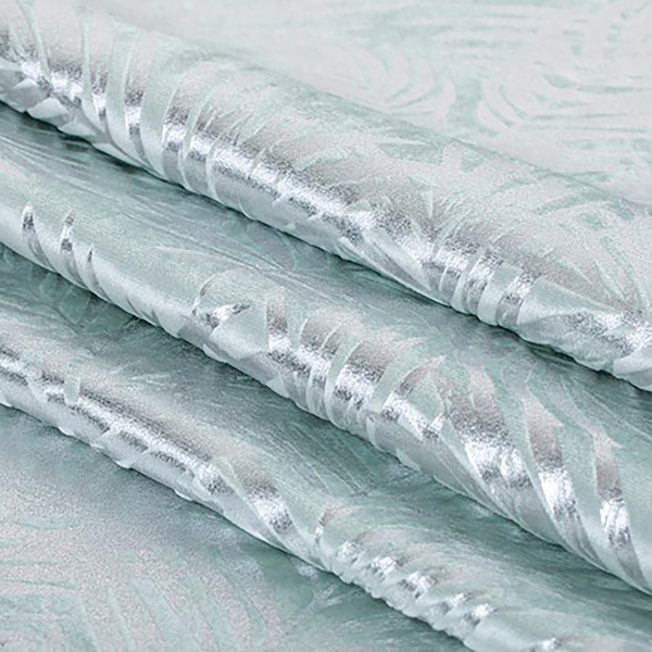 Ösenvorhang Velvet Leaves - Polyester - Mint