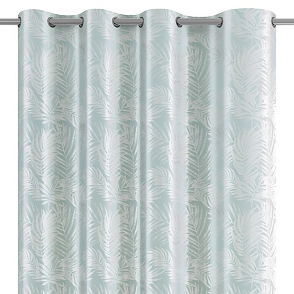 Ösenvorhang Velvet Leaves - Polyester - Mint