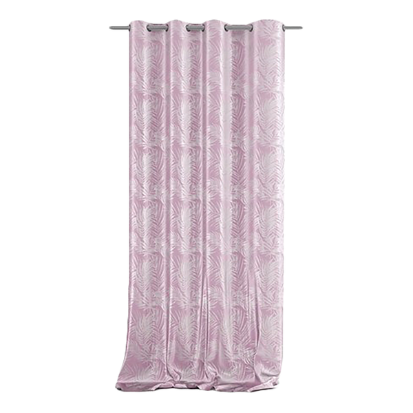 Ösenvorhang Velvet Leaves - Polyester - Pink