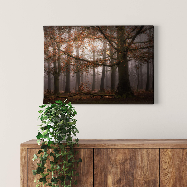 Leinwandbild Dingemans - Polyester PVC / Fichtenholz - Braun