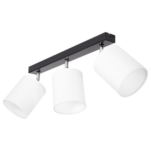 Deckenleuchte Aprillia II - Baumwollstoff / Stahl - Flammenanzahl: 3