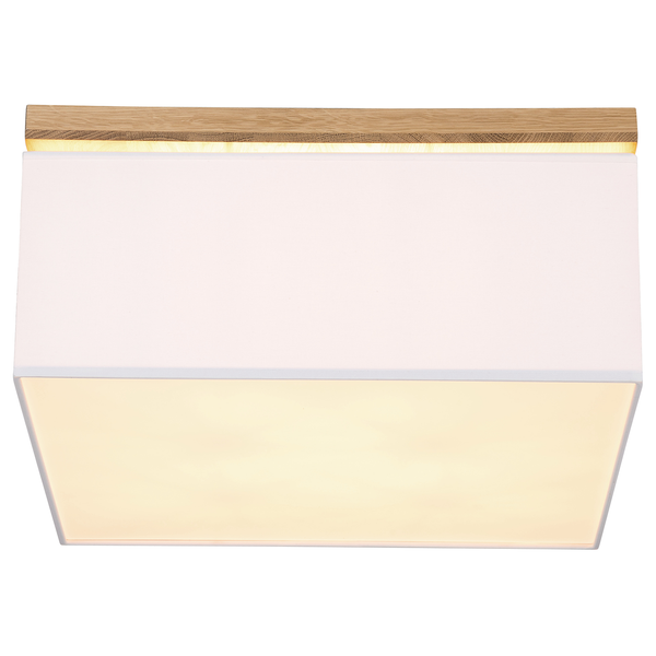 Deckenleuchte Vertiga IV - Baumwollstoff / Eiche massiv - 4-flammig