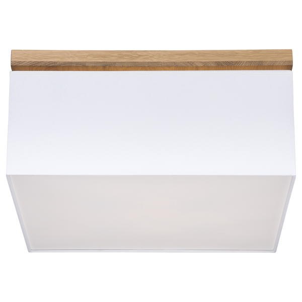 Deckenleuchte Vertiga IV - Baumwollstoff / Eiche massiv - 4-flammig