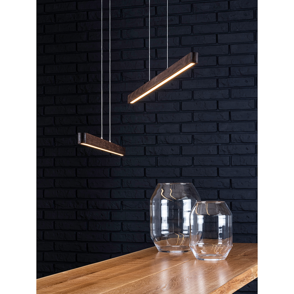 LED-Pendelleuchte Forestier III - Kiefer massiv / Stahl - 1-flammig