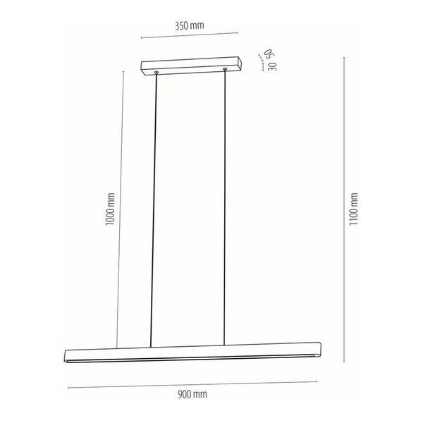 LED-Pendelleuchte Forestier III - Kiefer massiv / Stahl - 1-flammig