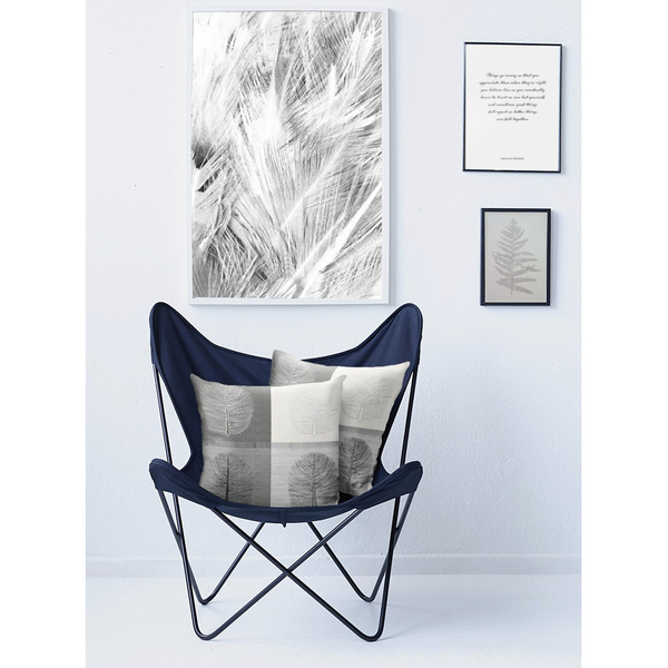 Dekokissen Vito - Polyester / Viskose - Grau / Creme