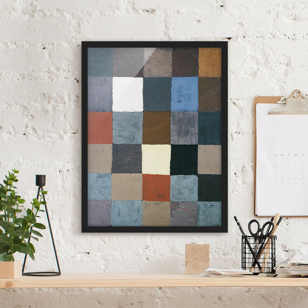 Bild Paul Klee Farbtafel - Papier / Kiefer - Braun - 70 x 100 cm