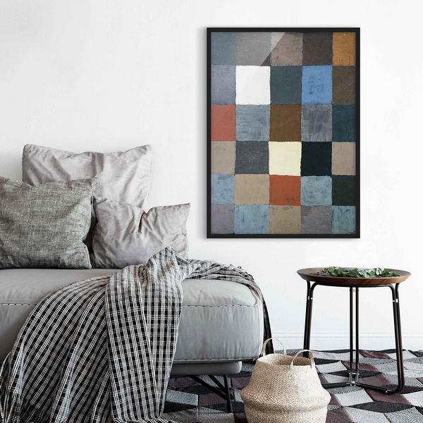 Bild Paul Klee Farbtafel - Papier / Kiefer - Braun - 70 x 100 cm