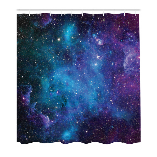 Duschvorhang Galaxy - Polyester - Navy Lila - 175 x 180 cm