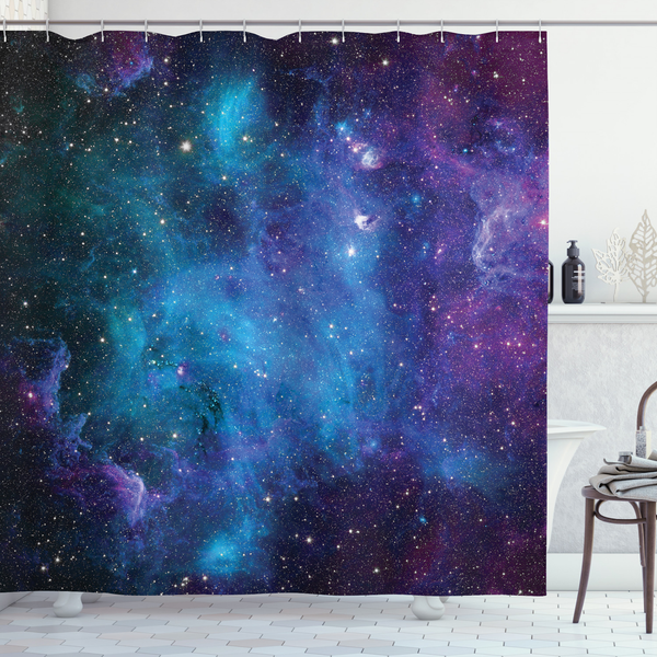 Duschvorhang Galaxy - Polyester - Navy Lila - 175 x 180 cm