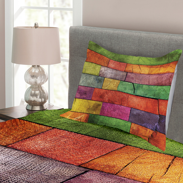 Tagesdecken-Set Regenbogen - Polyester - Mehrfarbig - 170 x 220 cm