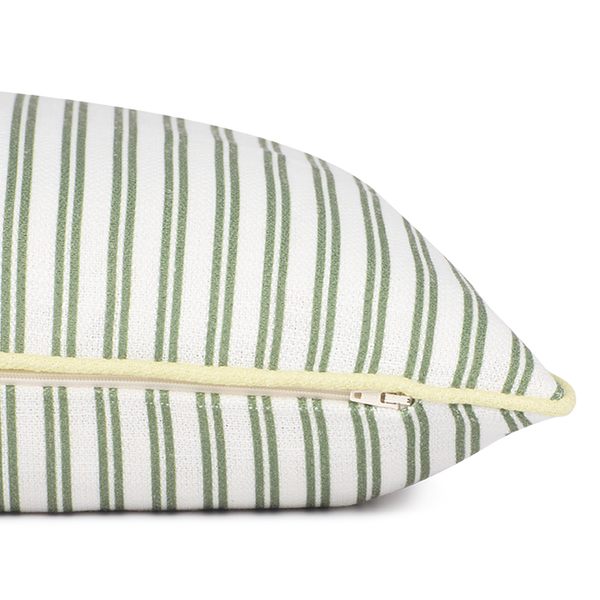 Kissenbezug Little Stripes - Polyester / Baumwolle - Grün