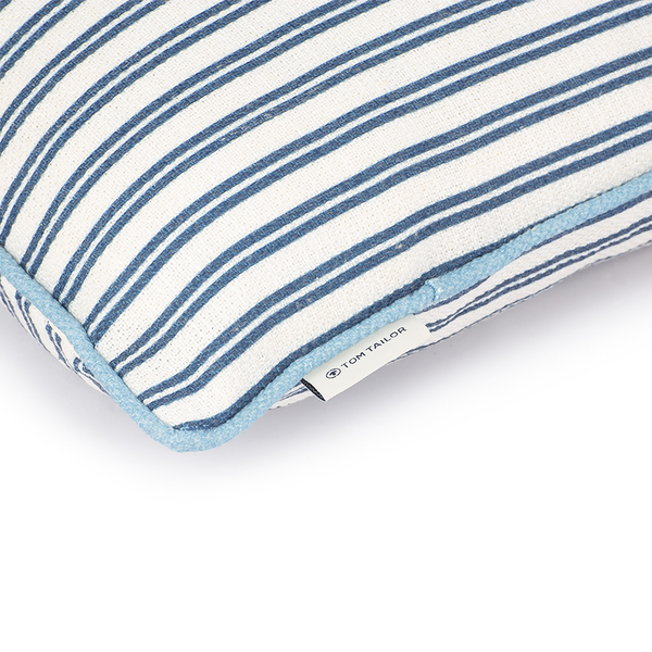 Kissenbezug Little Stripes - Polyester / Baumwolle - Marineblau