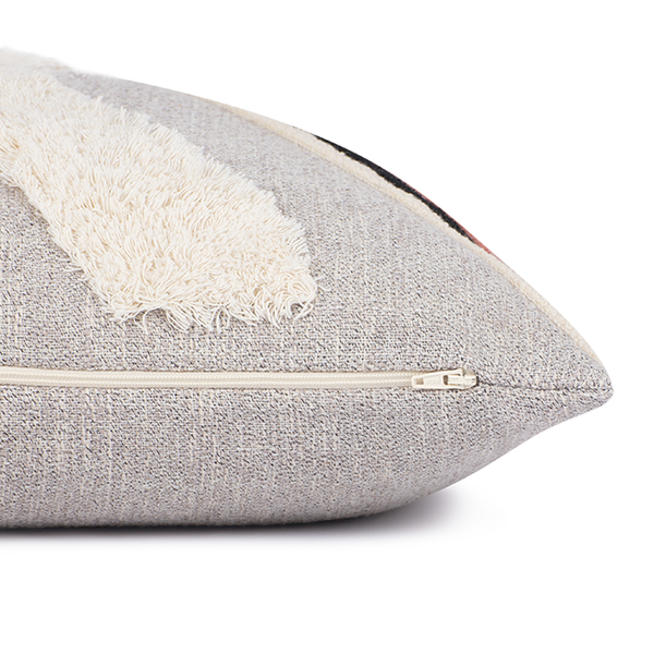 Kissenbezug Ethno Multi Zag - Polyester / Leinen - Beige