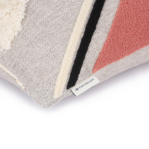 Kissenbezug Ethno Multi Zag - Polyester / Leinen - Beige