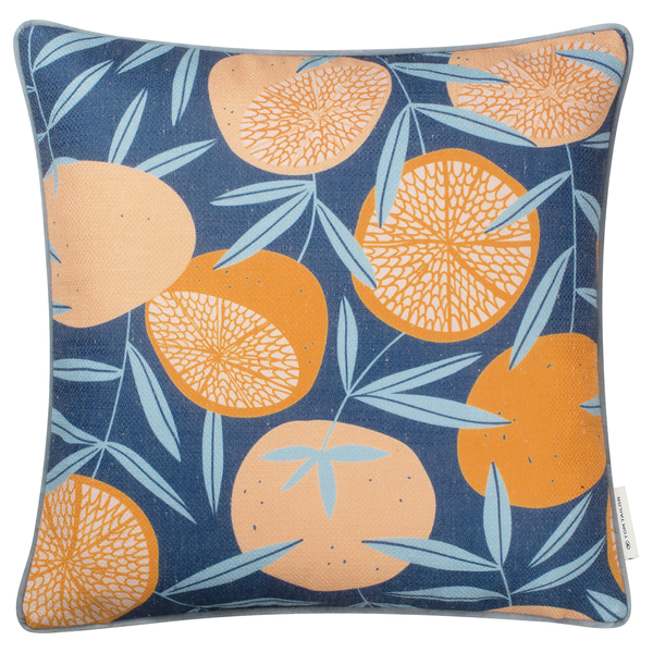 Kissenbezug Oranges - Polyester / Baumwolle - Navy