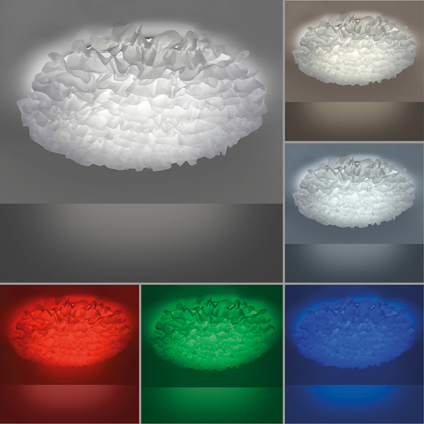 LED-Deckenleuchte Naomi - Stoff / Eisen - 1-flammig