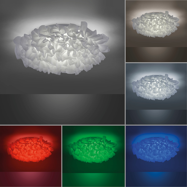 LED-Deckenleuchte Naomi - Stoff / Eisen - 1-flammig