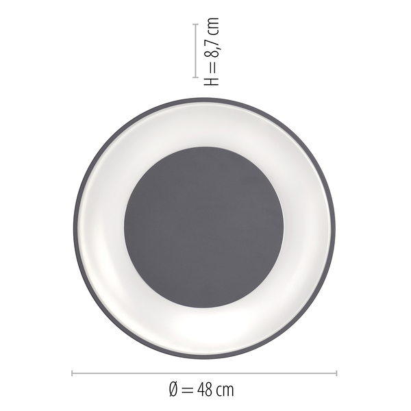 LED-Deckenleuchte Anika - Acrylglas / Metall - 1-flammig