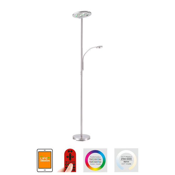 LED-Stehleuchte Rocco - Kunststoff / Eisen - 1-flammig