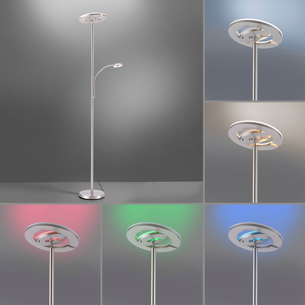 LED-Stehleuchte Rocco - Kunststoff / Eisen - 1-flammig