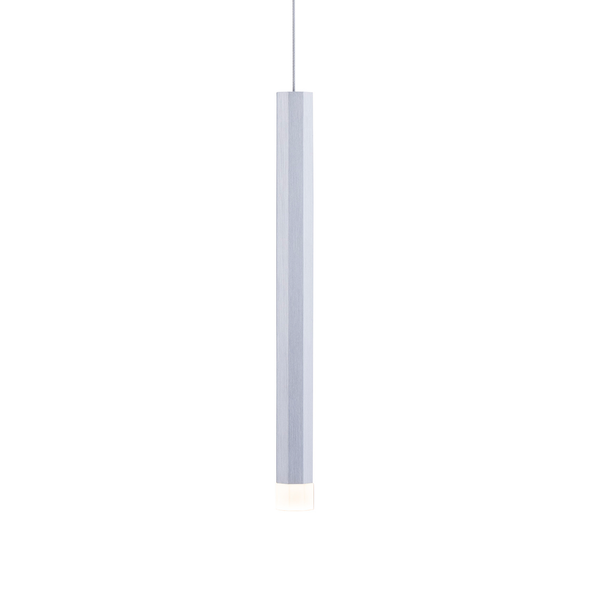 LED-Pendelleuchte Bruno III - Acrylglas / Aluminium; Eisen - 1-flammig - Silber