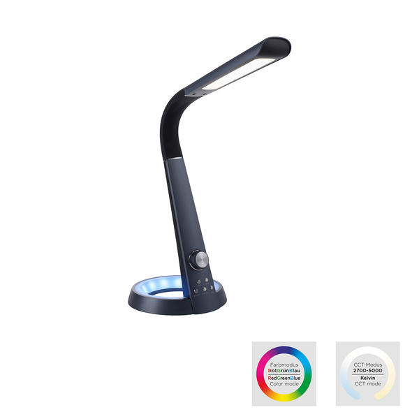 LED-Tischleuchte Bill - Polyethylen - 1-flammig - Schwarz