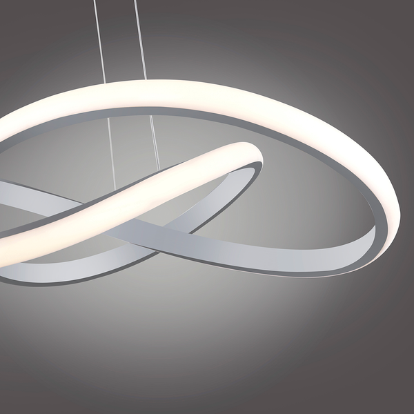 LED-Pendelleuchte Maria - Kunststoff / Eisen; Aluminium - 1-flammig - Silber