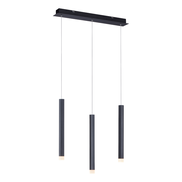 LED-Pendelleuchte Bruno I - Acrylglas / Aluminium; Eisen - 3-flammig - Schwarz