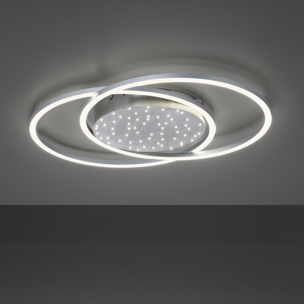 LED-Deckenleuchte Yuki II - Polycarbonat / Aluminium - 1-flammig
