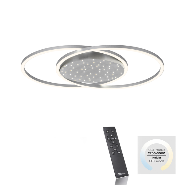 LED-Deckenleuchte Yuki II - Polycarbonat / Aluminium - 1-flammig