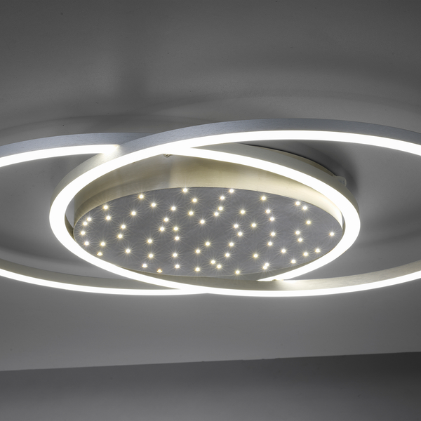 LED-Deckenleuchte Yuki II - Polycarbonat / Aluminium - 1-flammig
