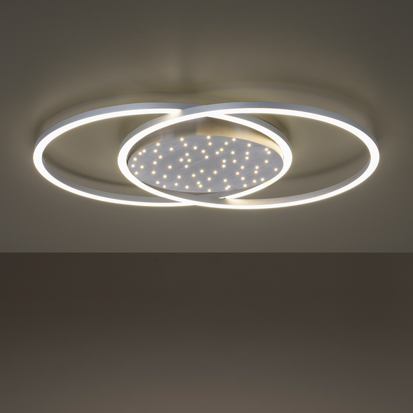 LED-Deckenleuchte Yuki II - Polycarbonat / Aluminium - 1-flammig
