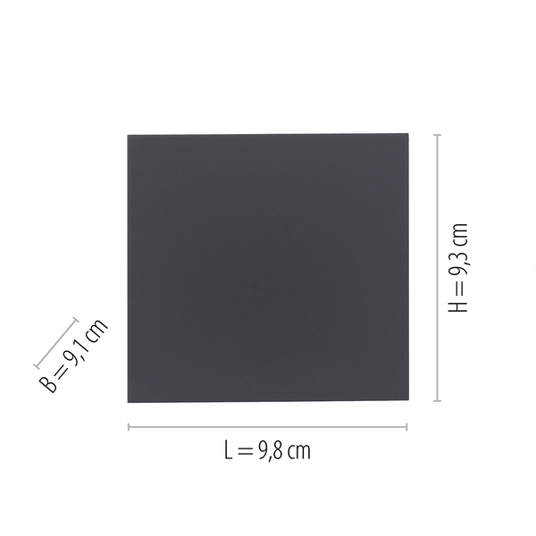 LED-Wandleuchte Block - Klarglas / Aluminium - 2-flammig