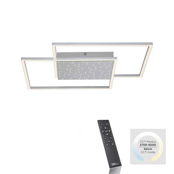 LED-Deckenleuchte Yuki I - Polycarbonat / Aluminium - 1-flammig