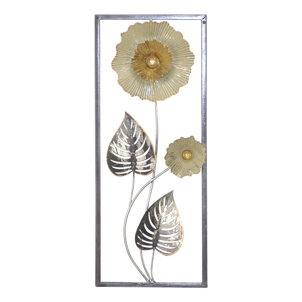 Wanddekoration Rena - Eisen - Silber / Creme