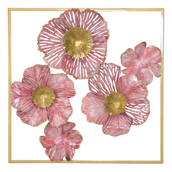 Wanddekoration Rita - Eisen - Rosa / Gold