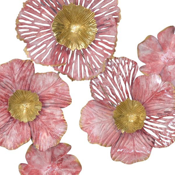 Wanddekoration Rita - Eisen - Rosa / Gold