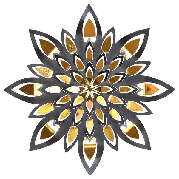 Wanddekoration Skiveren - Eisen - Schwarz / Gold