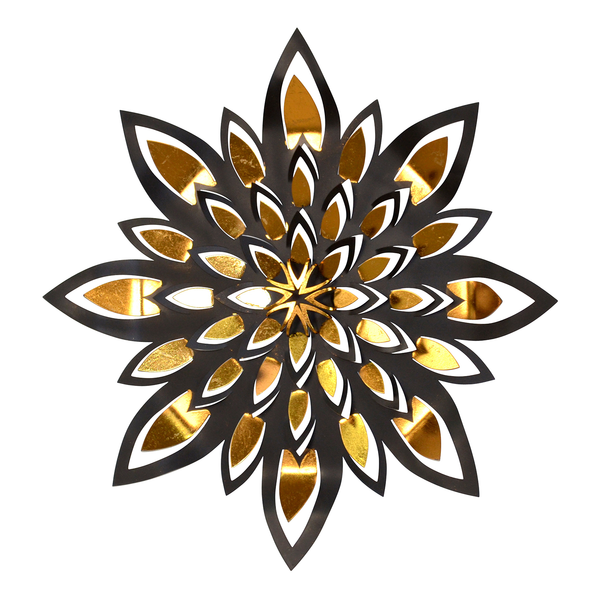 Wanddekoration Skiveren - Eisen - Schwarz / Gold
