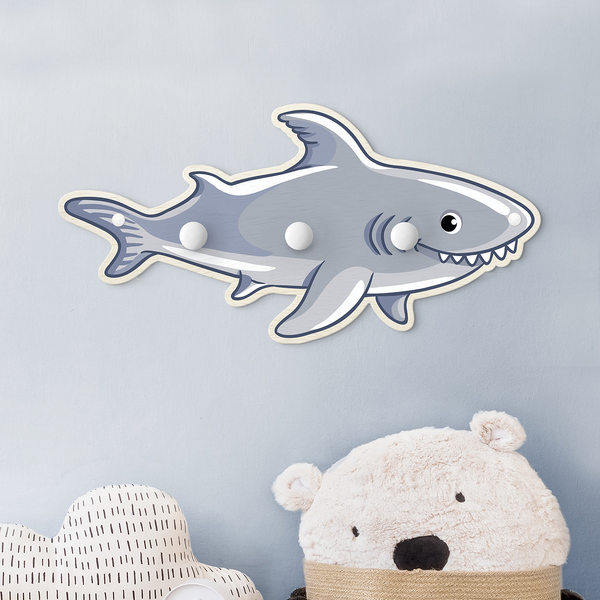 Kindergarderobe Unterwasserwelt - Hai - Mehrfarbig